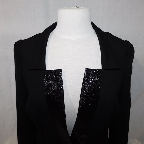 Yoana Baraschi Womens L Black Sparkle Detail Blazer - Picture 3 of 15